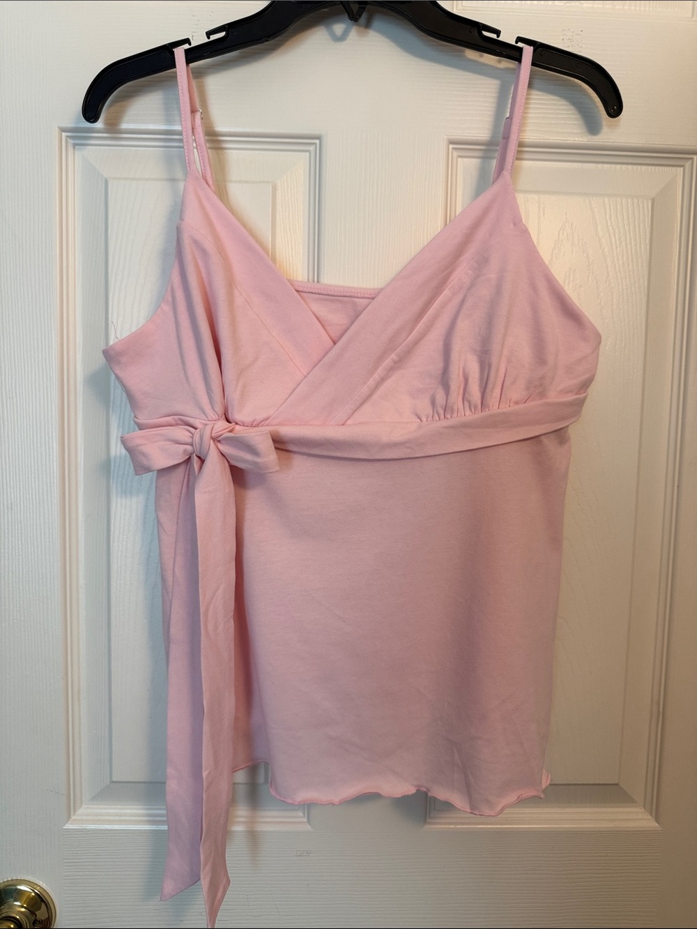 SHEIN Pale Pink Wrap Tie Cami Top